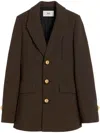 Ami Alexandre Mattiussi Fitted Buttoned Jacket In Brown