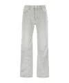 Ami Alexandre Mattiussi Denim Jeans Cropped Length Contrast Stitching In Gray