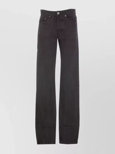 Ami Alexandre Mattiussi Five-pocket Jeans Metal Rivets In Black