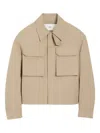 Ami Alexandre Mattiussi Flap-pocket Cotton Overshirt In Neutral