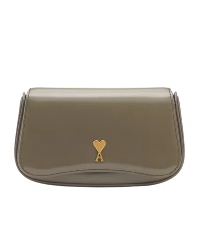 Ami Alexandre Mattiussi Flap Shoulder Bag In Green