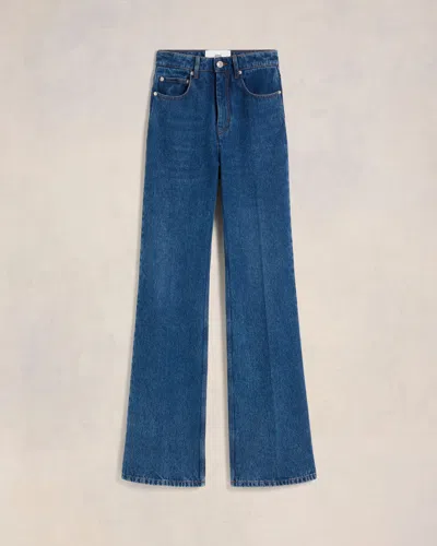 Ami Alexandre Mattiussi Flare Fit Jeans Blue In Used Blue