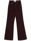 Ami Alexandre Mattiussi Flared Jeans In Eggplant