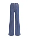 Ami Alexandre Mattiussi Ami Paris Women Flare Fit Jeans In Raw In Blue