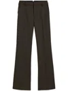 Ami Alexandre Mattiussi High Waist Wool Wide Pants In Brown