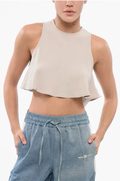 AMI ALEXANDRE MATTIUSSI FLARED CROPPED TOP