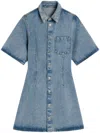 Ami Alexandre Mattiussi Mini Dress Ami De Coeur In Denim In Blue