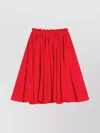 Ami Alexandre Mattiussi Red Wool Skirt With Godets Red In Red