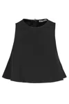 Ami Alexandre Mattiussi Flared Hem Crepe Top