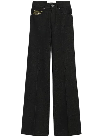 Ami Alexandre Mattiussi Flared Jeans In Black