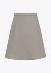 Ami Alexandre Mattiussi Ami Paris Knitted Midi Skirt In Gray