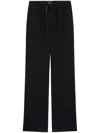 Ami Alexandre Mattiussi Ami Paris Black Pants With Elast Waist Golden Heb In Black