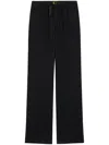 Ami Alexandre Mattiussi Ami Paris Black Pants With Elast Waist Golden Heb