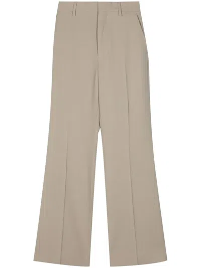 Ami Alexandre Mattiussi Twill Mid-rise Trousers In 2811 Light Taupe