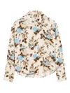 Ami Alexandre Mattiussi Blue Flower Printed Boxy Shirt Blue In Multi