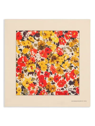Ami Alexandre Mattiussi Floral-print Silk Scarf In Multi