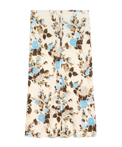 AMI ALEXANDRE MATTIUSSI FLORAL PRINT SKIRT