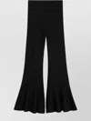 Ami Alexandre Mattiussi Fluted Trousers With Long Length And Flared Design In Black