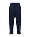Ami Alexandre Mattiussi Folded Detail Wide-leg Trousers In Black