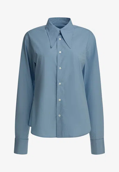 Ami Alexandre Mattiussi Formal Long-sleeved Shirt In Blue