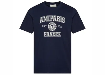 Pre-owned Ami Alexandre Mattiussi France T-shirt In Nautic Blue