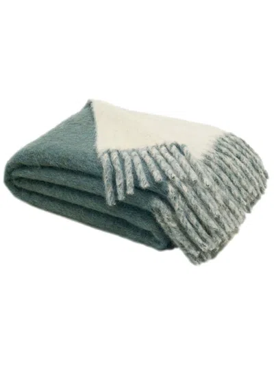 Ami Alexandre Mattiussi Fringe-detail Two-tone Blanket In 灰色