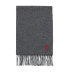 Ami Alexandre Mattiussi Fringed Scarf In Black
