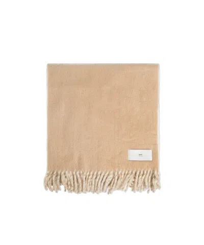 Ami Alexandre Mattiussi Fringed Scarf In Nude