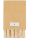 Ami Alexandre Mattiussi Fringed Wool Blend Scarf In Neutrals
