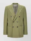 Ami Alexandre Mattiussi Front Double-breasted Tailored Jacket In Green