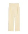 Ami Alexandre Mattiussi Yellow Wool Large Fit Trousers Yellow In Butter Color