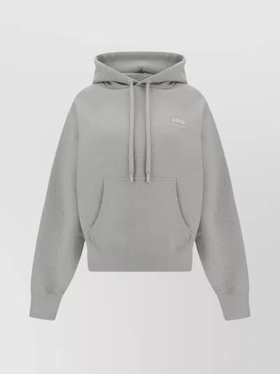 AMI ALEXANDRE MATTIUSSI FRONT POCKET HOODIE WITH DRAWSTRING