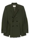 Ami Alexandre Mattiussi Front-slits Blazer In Green