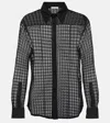 Ami Alexandre Mattiussi Gingham Lace Shirt In Black