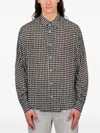 Ami Alexandre Mattiussi Gingham-pattern Cotton Shirt In Black