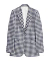 Ami Alexandre Mattiussi Gingham Single-breasted Blazer In White