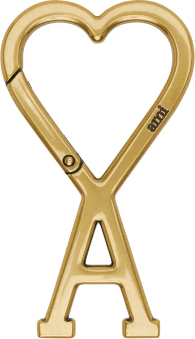 Ami Alexandre Mattiussi Gold Ami De Coeur Hook Keychain