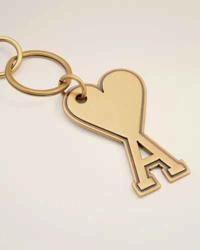Ami Alexandre Mattiussi Gold Ami De Coeur Keyring Gold