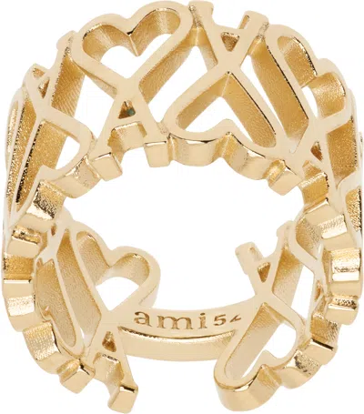 Ami Alexandre Mattiussi Gold Ami De Coeur Ring In Gold/902