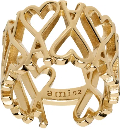 Ami Alexandre Mattiussi Gold Ami De Coeur Ring In Gold/902