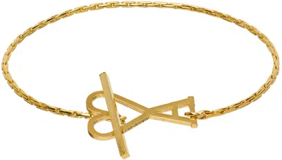 Ami Alexandre Mattiussi Gold Ami De Cœur Bracelet In Gold/902
