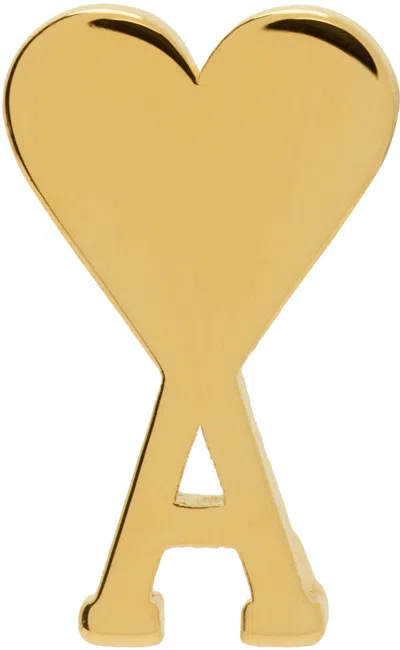 Ami Alexandre Mattiussi Gold Ami De Cœur Stud Single Earring In Gold/902