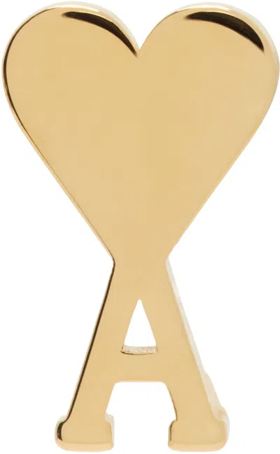 Ami Alexandre Mattiussi Gold Ami De Cœur Stud Single Earring In Gold/902