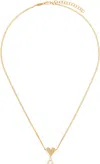 Ami Alexandre Mattiussi Gold Brass Ami De Coeur Pendant Necklace In 902 Gold