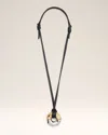 Ami Alexandre Mattiussi Round Sqare Necklace In Gold/silver