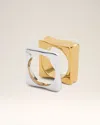 Ami Alexandre Mattiussi Gold Brass Dune Ring Gold In Gold/silver