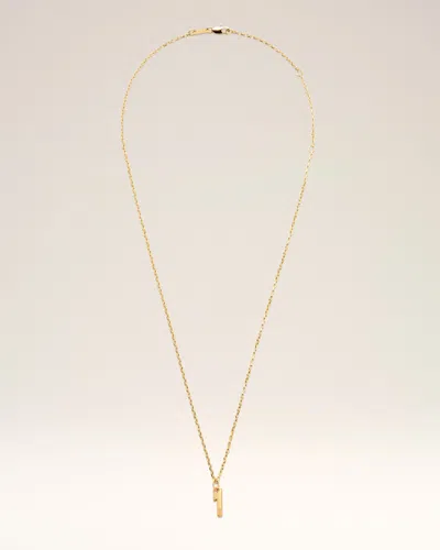Ami Alexandre Mattiussi Hammered Number Pendant Necklace In Gold