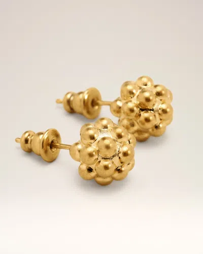 Ami Alexandre Mattiussi Gold Brass Pearl Studs Gold