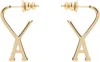 Ami Alexandre Mattiussi Gold Brass Small Ami De Coeur Hoop Earrings In 902 Gold