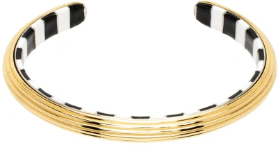 Ami Alexandre Mattiussi Gold Lineami Open Cuff Bracelet In Gold/902